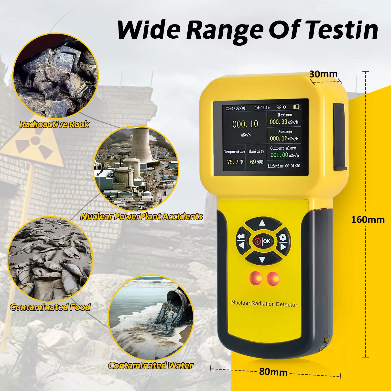 HP-886A radiation detector with specifications and use cases