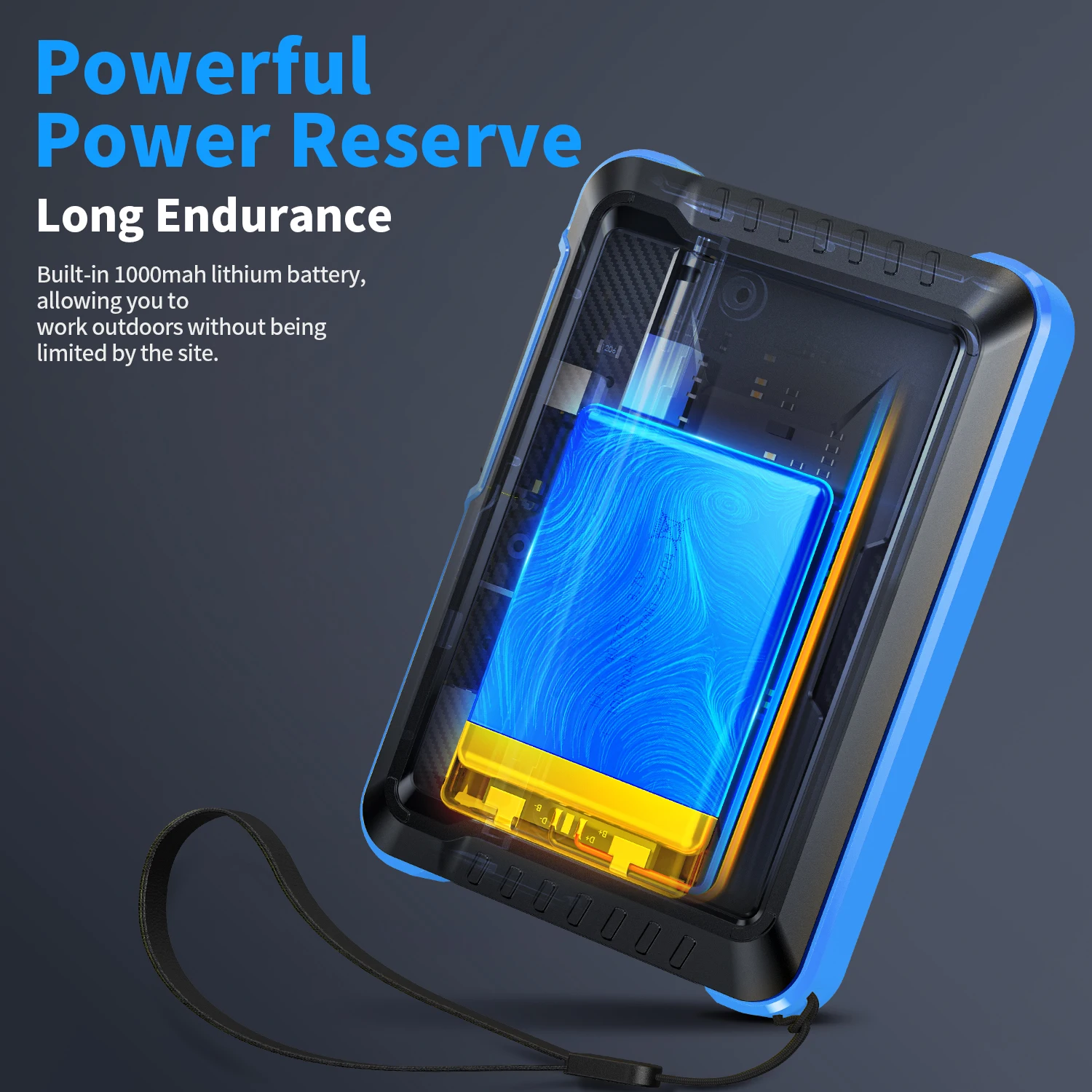 DSO152 built-in 1000mAh rechargeable lithium battery with long endurance