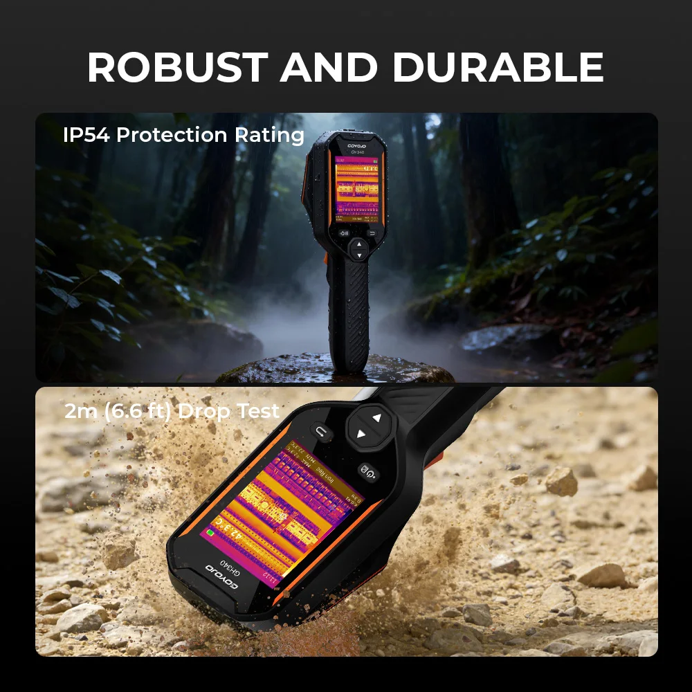 GH340 ruggedized construction — IP54 rated, 2-meter drop test certified
